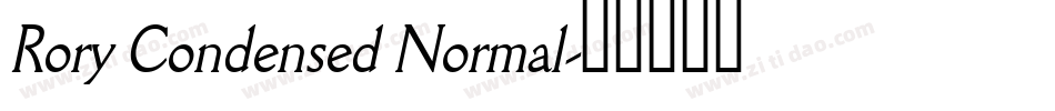 Rory Condensed Normal字体转换